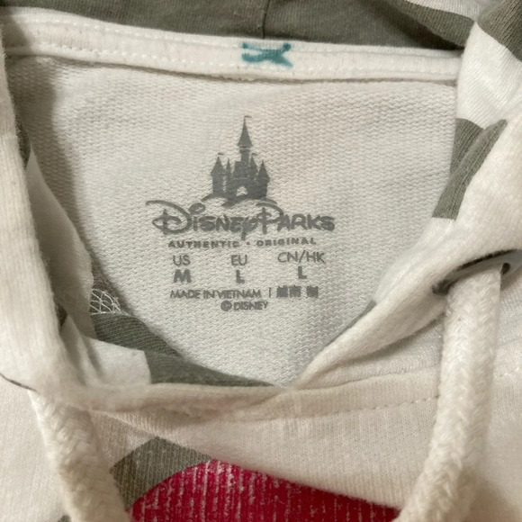 Disney Hooded White Sweatshirt Medium Long Sleeves - Picture 2 of 6